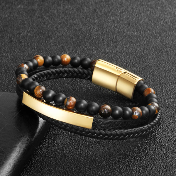 XSpiritual™- Bracelet Tiger's Eye and Black Onyx