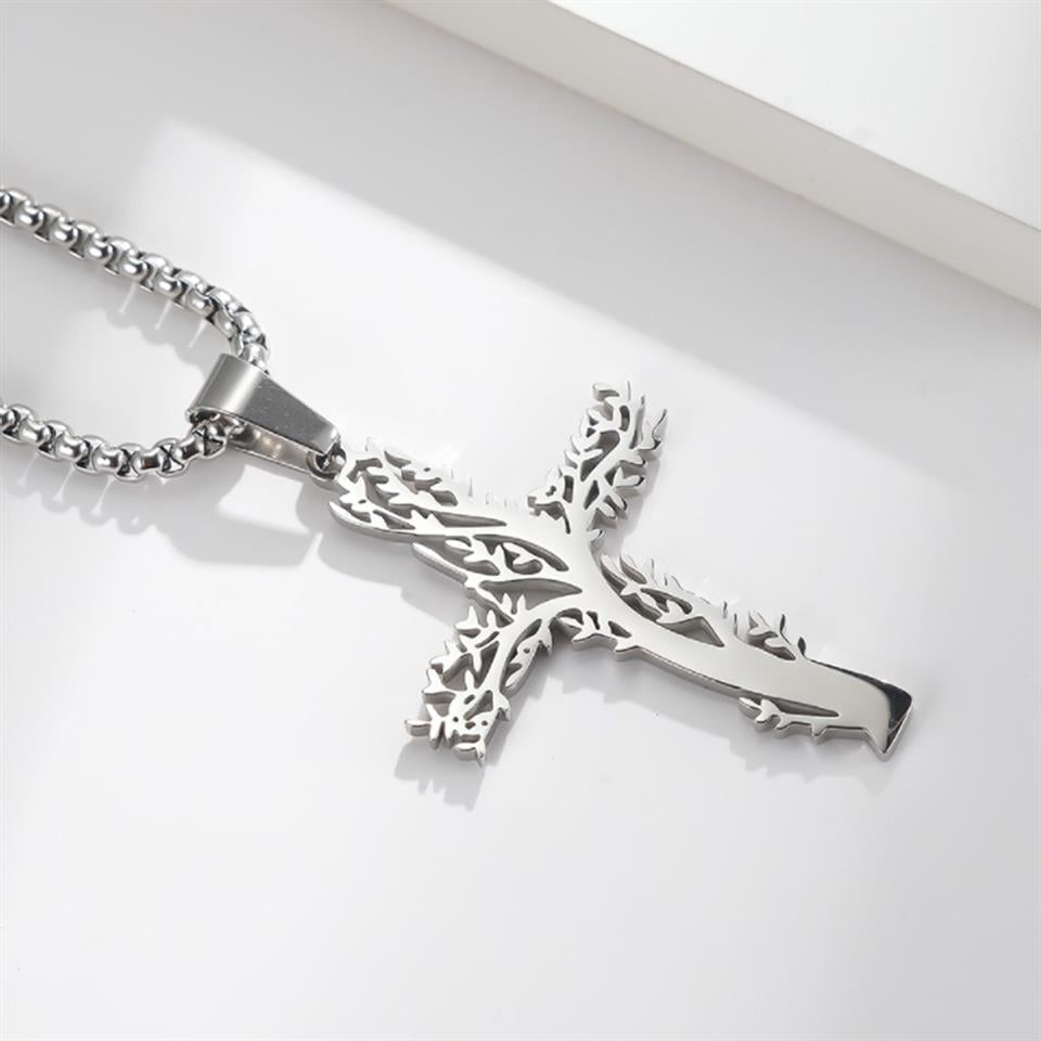 XSpiritual™- Men's stainless steel “Vitalis Cross” necklace