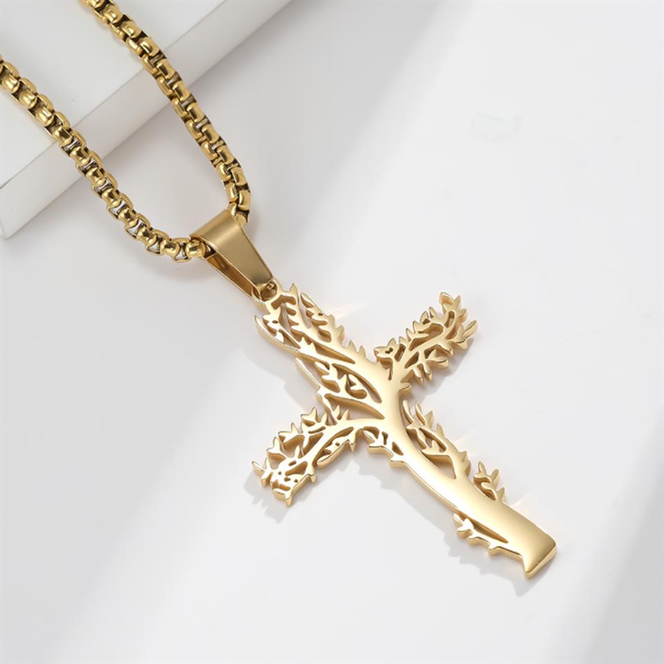 XSpiritual™- Men's stainless steel “Vitalis Cross” necklace