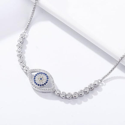 XSpiritual™- Silver Evil Eye Protection Bracelet