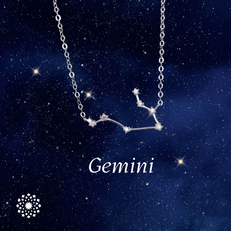 XSpiritual™- Silver zodiac necklace "Astral sky"