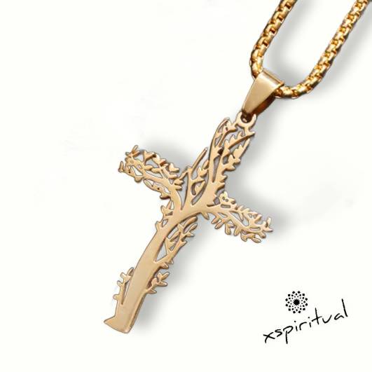 XSpiritual™- Men's stainless steel “Vitalis Cross” necklace