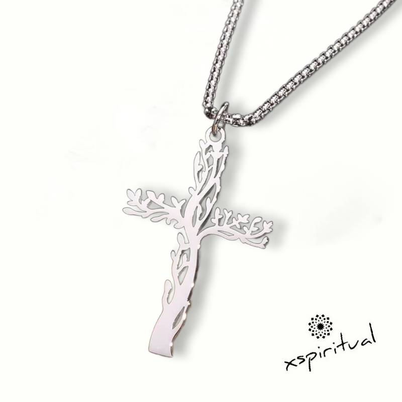 XSpiritual™- Men's stainless steel “Vitalis Cross” necklace