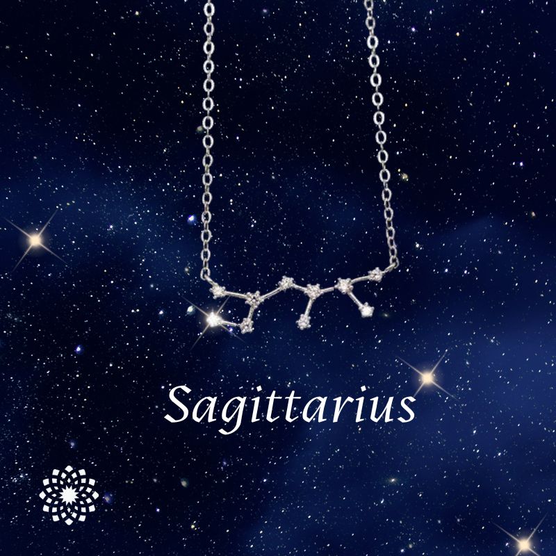 XSpiritual™- Silver zodiac necklace "Astral sky"