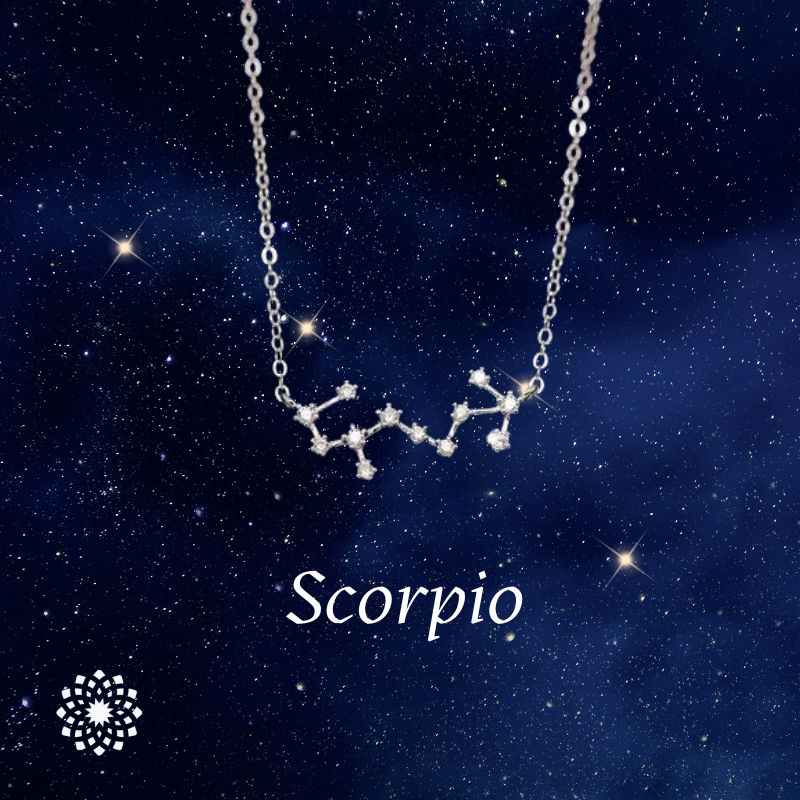 XSpiritual™- Silver zodiac necklace "Astral sky"