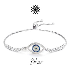 XSpiritual™- Silver Evil Eye Protection Bracelet