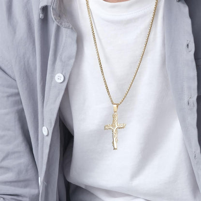 XSpiritual™- Men's stainless steel “Vitalis Cross” necklace