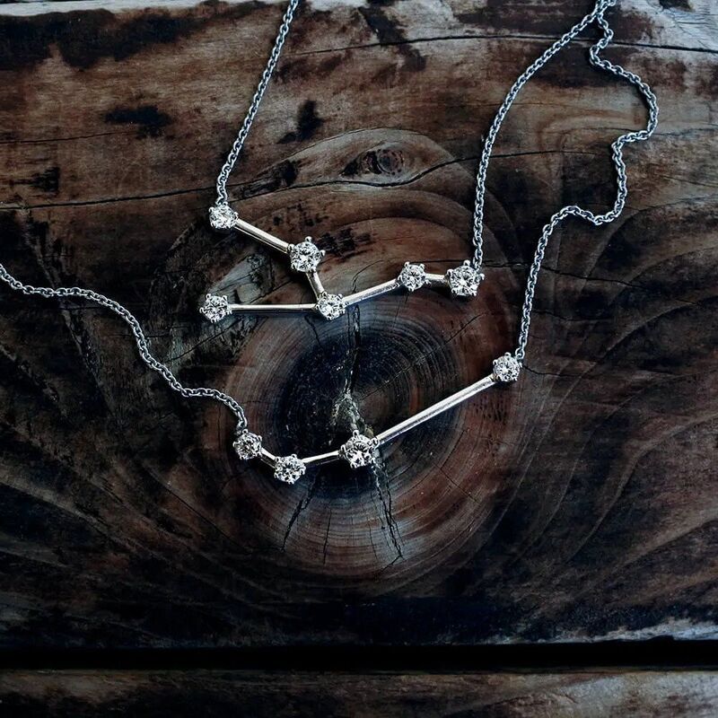 XSpiritual™- Silver zodiac necklace "Astral sky"