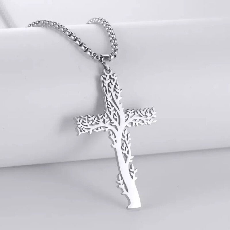 XSpiritual™- Men's stainless steel “Vitalis Cross” necklace